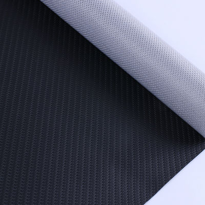 0.6mm PVC Synthetic Leather Embossed Woven Leather Pattern Untuk Kursi Mobil