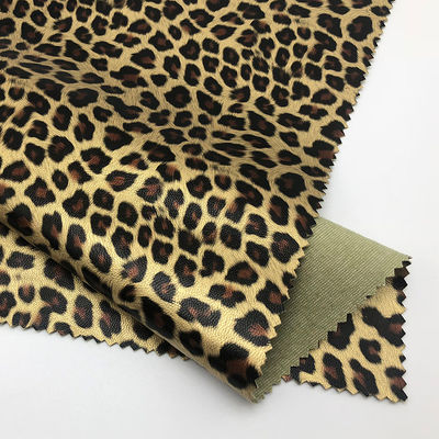Leopard Print Garment PU Kulit tahan air 0.6mm Ketebalan Disesuaikan
