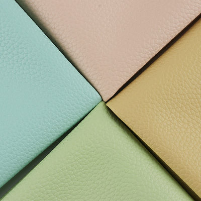 Tas Tangan Sintetis Lychee PU Kulit Sikat Bagian Bawah Ketebalan 1,2mm