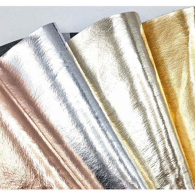 Kotak Pengemasan Kulit Saffiano Cross PVC Metallic Film Kulit Palsu Proyek