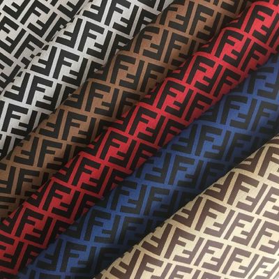 Cetak Double F Letter PVC Tas Kulit Palsu Dompet Dompet Kasus Telepon Paket Kado Kotak Kain Kulit