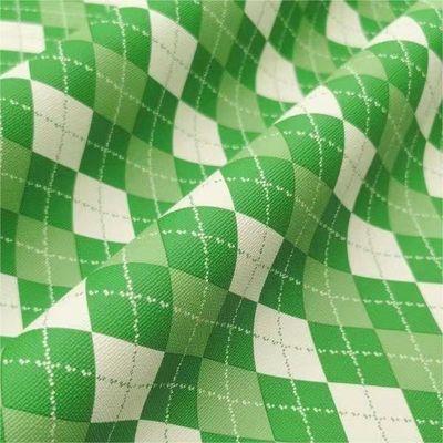 Tas Tangan Disesuaikan Cetak Pola Kain Kulit Palsu PVC Geometri Berlian