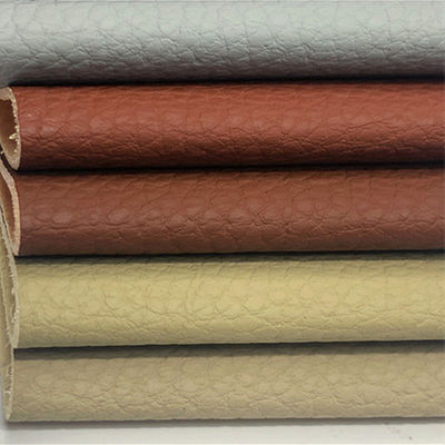 Litchi Sofa Mikrofiber Kulit Ramah Lingkungan Tapisan Kain Kulit