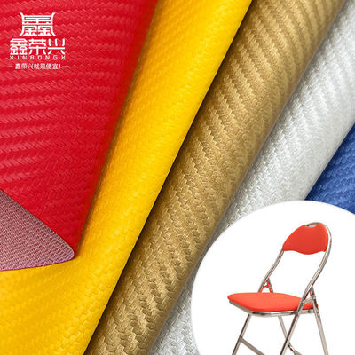 Warna Cerah Serat Karbon Palsu Biji Kulit Sintetis Kulit Artifisial PVC Sepatu Kusyen Mobil Interior Dekorasi Kain
