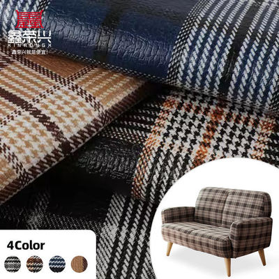 Kain PVC Tech Scottish Plaid Pattern Kulit buatan Kulit sintetis Kantong sofa Sepatu Sabuk Kursi Mobil Kain Kulit Palsu