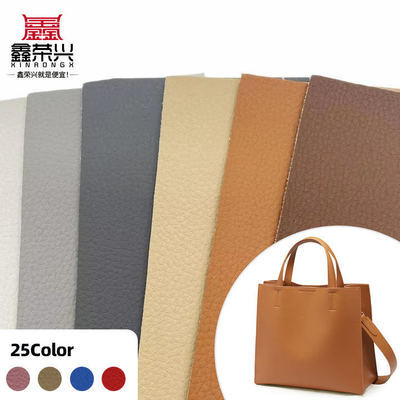 1.0mm PVC tahan aus dicat 137 Litchi Grain kulit sintetis buatan untuk kursi mobil Mat sofa kursi sabuk kain kulit palsu