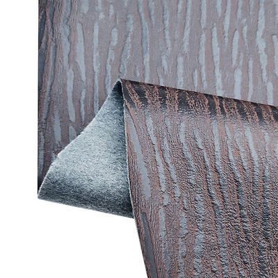 Grosir Pvc stripe kulit kulit buatan kulit sintetis kayu cetak kemasan dompet kotak sepatu buku catatan kain kulit palsu