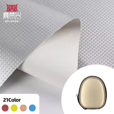 Elastic PU Carbon Fiber Straw Mat Grain Synthetic Leather for Clothing Bags Earphone Sleeve Box Kain Kulit Palsu