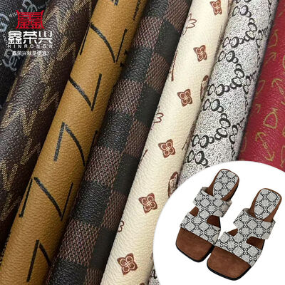 Wholesale 0.5mm Thick PVC Printed Synthetic Artificial Leather Style Bag Packaging Notebook Phone Shell Sofa Faux Leather Fabric