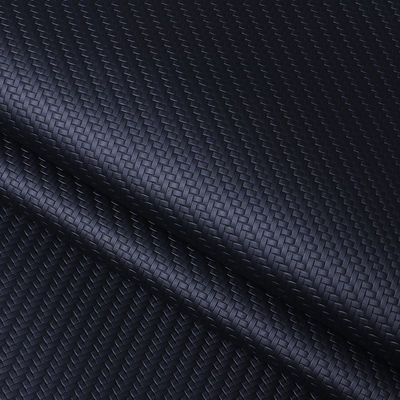0.6mm PVC Synthetic Leather Embossed Woven Leather Pattern Untuk Kursi Mobil