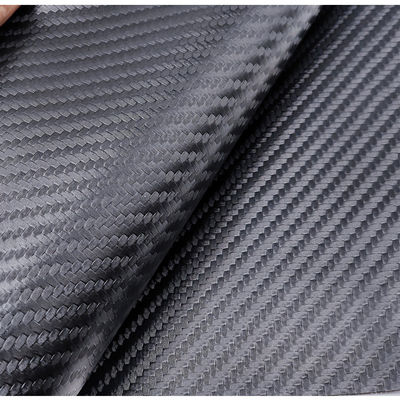 Flame Retardant Hitam Kulit PVC 0,6mm Karbon Serat Kulit Embossed