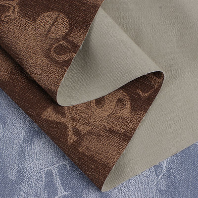 Cuci Denim PU Kulit Eco Friendly Embossed Kulit palsu ringan