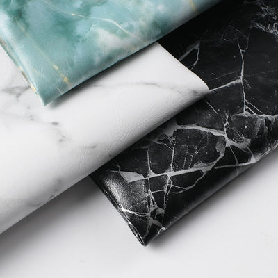 0.7mm Waterproof PU Synthetic Leather Fux Matte Marble Pattern