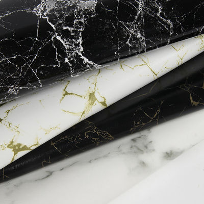 0.7mm Waterproof PU Synthetic Leather Fux Matte Marble Pattern