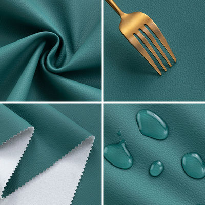 PVC Fux Kulit Tapel Kain Lychee PVC Sofa Kulit tahan goresan