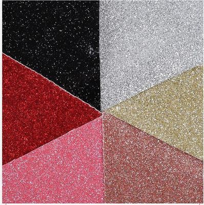 Waterproof Glitter PU Kulit Powder Film Glitter Kulit buatan Disesuaikan