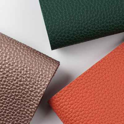 Custom Lychee Soft PVC Kulit Untuk Tas Imitasi Katun Velvet Bagian Bawah Kain