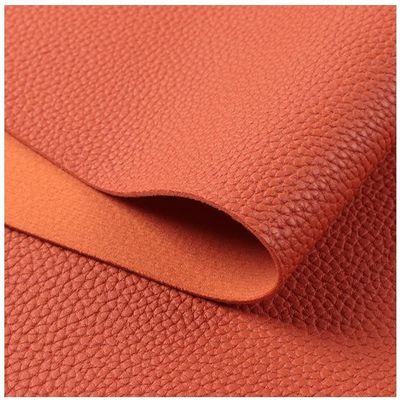 Custom Lychee Soft PVC Kulit Untuk Tas Imitasi Katun Velvet Bagian Bawah Kain