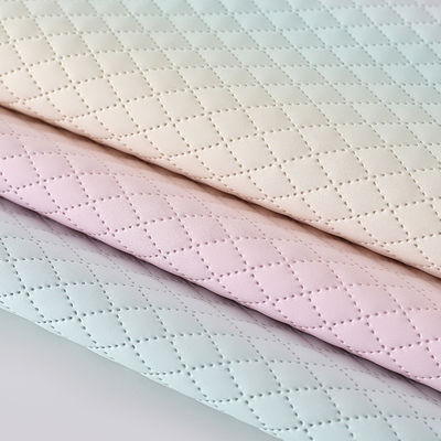 Tas Tangan Tulis PU Kain Kulit Tekstur Pelangi Gradient Diamond Grid