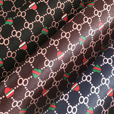 Cetak Bentuk Jantung Nomor 8 PVC Tas Kulit Palsu Dompet Dompet Telpon Kasus Paket Kotak Kain Kulit