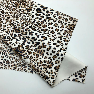 Serbaguna Soft PU Synthetic Leather Leopard Print Elastis Bagian Bawah