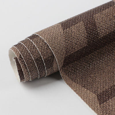 Kain Kulit Artifisial PVC Retro Printed Handbag Kulit Asli Imitasi