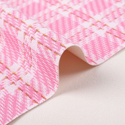 0.7mm Synthetic PVC Kulit Untuk Tas Ditcetak Emas Benang kisi