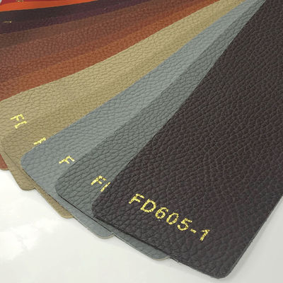 Litchi Sofa Mikrofiber Kulit Ramah Lingkungan Tapisan Kain Kulit