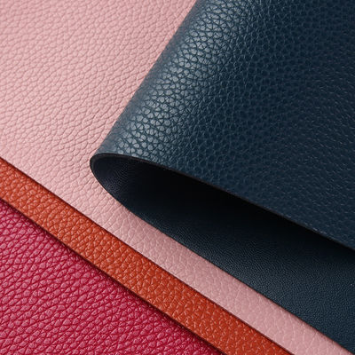 Double Sides Lychee PVC Kulit Untuk Tas / Meja Mat Ramah Lingkungan