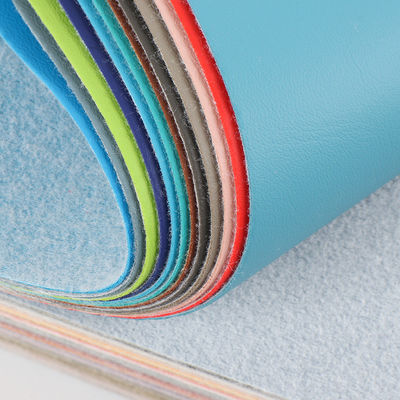 0.8mm Ketebalan Kulit PVC Berbutir halus Berkulit Sikat Dengan Dukungan Kain Untuk Perabot