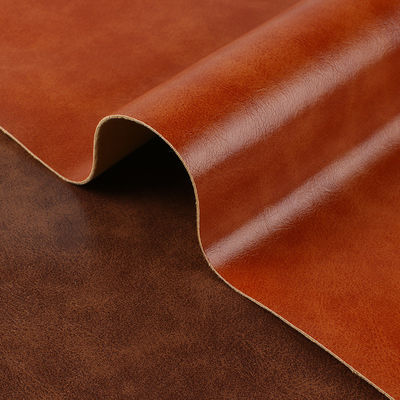 Lilin Minyak Dipotong PU Sepatu Kulit Palsu Disikat Tekstur Ramah Lingkungan