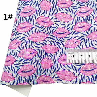 Print Pink PU Polyurethane Kulit Glitter Hari Valentine Cinta Bentuk Gretel