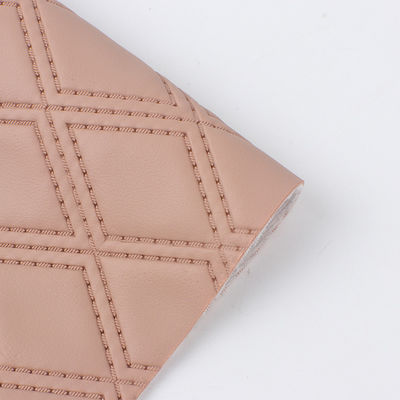 Kulit buatan PVC palsu yang lembut, dijahit, diukir berlian, dirajut dekoratif