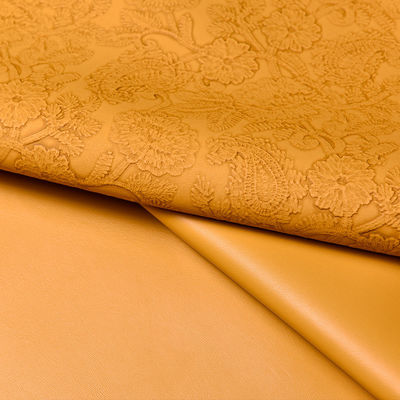 3D Retro Floral Kulit PVC Goresan Untuk Tas Kemasan Kotak Dekoratif Kain Placemat Kulit Palsu