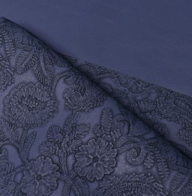 3D Retro Floral Kulit PVC Goresan Untuk Tas Kemasan Kotak Dekoratif Kain Placemat Kulit Palsu