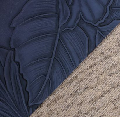 3D Retro Floral Embossed PVC Kulit Sikat Bagian Bawah Untuk Tas Kemasan Kotak Dekoratif Kain Placemat Kulit Palsu