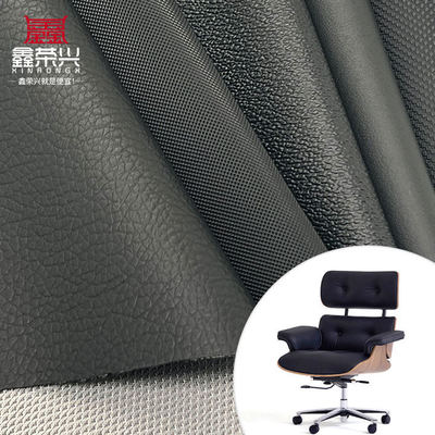 Kulit Sintetis Buatan Tekstur Pinhole Punch Litchi Berbagai PVC Embossed untuk Kursi Sofa Mobil Faux Leather