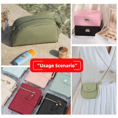 PU Napa Pola Sintetis Kulit Imitasi Bahan untuk Tas Dompet Hias Sabuk Kotak Kasus Luar Ruangan Peregangan