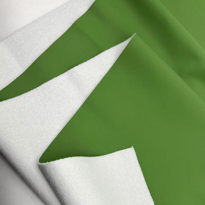 Kain Kulit Sintetis PVC Super Merenggang Tahan Kotoran Berbutir Polos