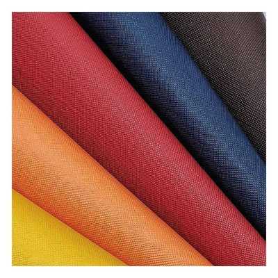 Kulit Sintetis Buatan PVC Cross Grain untuk Dompet, Kemasan, Sepatu, Buku Catatan, Kain Kulit