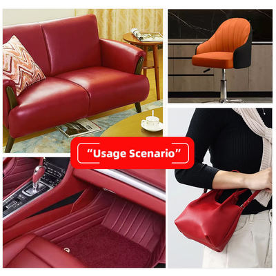 Kulit Sintetis PVC Buatan Emboss Desain Butiran Leci untuk Furnitur Sofa Dekoratif Kerajinan Tas Bantal Mobil