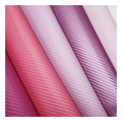 Kulit Sintetis PU Serat Karbon Tebal 1.0mm untuk Tas Dompet Sabuk Butik Mobil Bahan Kulit Imitasi