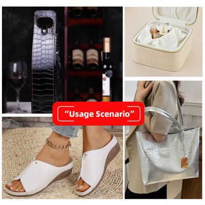 PVC Kulit Sintetis Kasus Telepon Furnitur Kerajinan Berkilau Berkilau Gaya dicat dengan fitur peregangan Lapisan tahan air untuk sofa