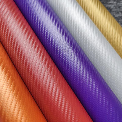 Warna Cerah Serat Karbon Palsu Biji Kulit Sintetis Kulit Artifisial PVC Sepatu Kusyen Mobil Interior Dekorasi Kain