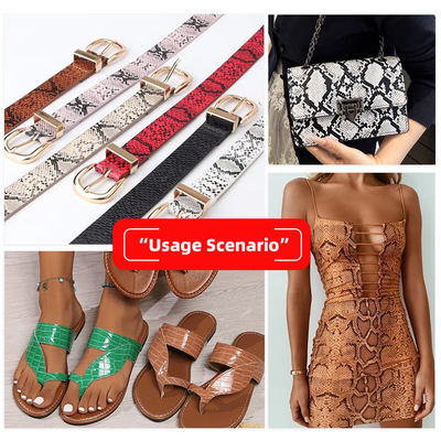 PU Pola Butiran Kulit Ular Film Transfer Panas Cetak Kulit Sintetis Tas Tangan Sepatu Dompet Hias Sabuk Kain Kulit Imitasi