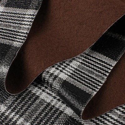 Kain PVC Tech Scottish Plaid Pattern Kulit buatan Kulit sintetis Kantong sofa Sepatu Sabuk Kursi Mobil Kain Kulit Palsu