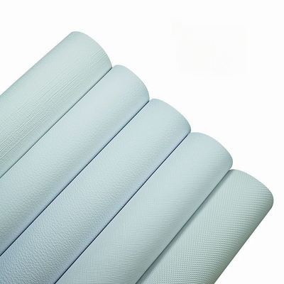 Kulit Sintetis Buatan Digital Printing Timbul Putih PVC untuk Tas Notebook Casing Ponsel Alas Meja Kain Kulit Imitasi