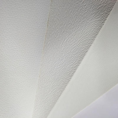 Kulit Sintetis Buatan Digital Printing Timbul Putih PVC untuk Tas Notebook Casing Ponsel Alas Meja Kain Kulit Imitasi