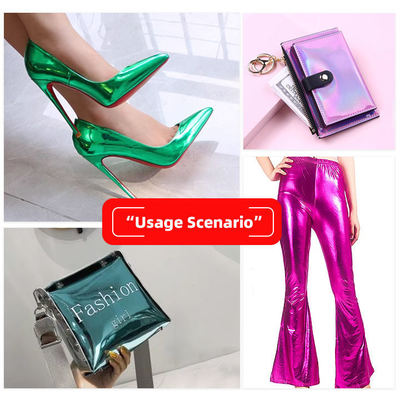 Metal Film PU R61 Sheep Grain Synthetic Leather Pakaian Dompet Kotak Sepatu Tas Notebook Kain Kulit Palsu