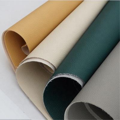 PVC Litchi Grain Synthetic Leather untuk Furniture 54" Lebar